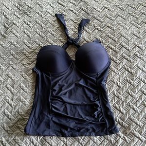 NWT Navy Blue Tankini Top by Wave Zone